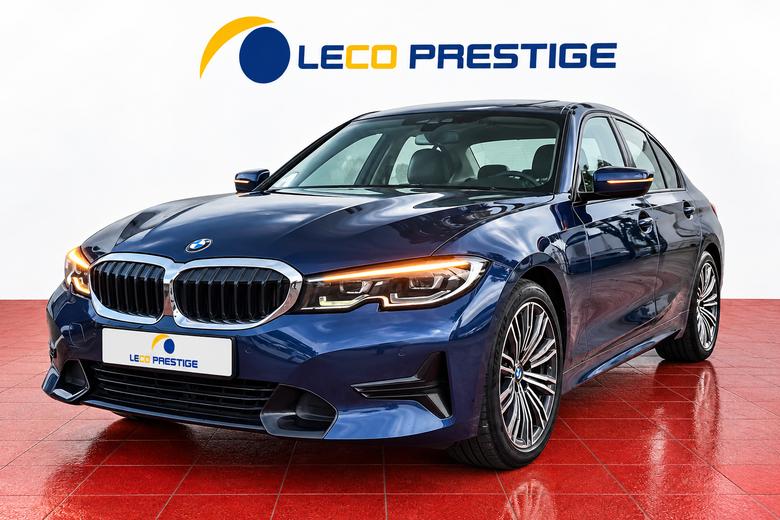 front sedan in showroom