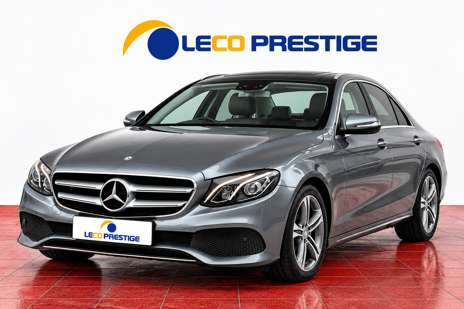 grey Mercedes Sedan in Leco Prestige Showroom